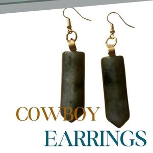 Cowboy Green Earrings